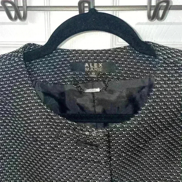 Alex Marie career blazer/jacket black and white size 12 - Picture 2 of 3